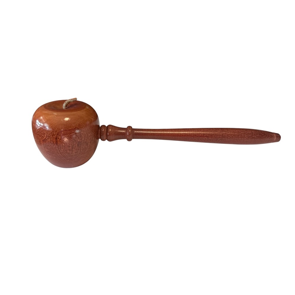 Unbranded Apple Gavel Teacher Judge OS Red‎ Brown Excellent Wood Office Decor